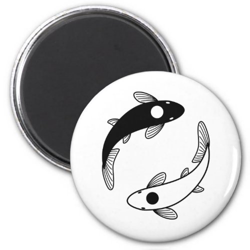 Yin Yang Koi Fish Magnet