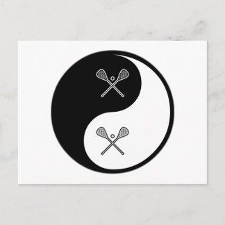 Yin Yang Lacrosse Postcard