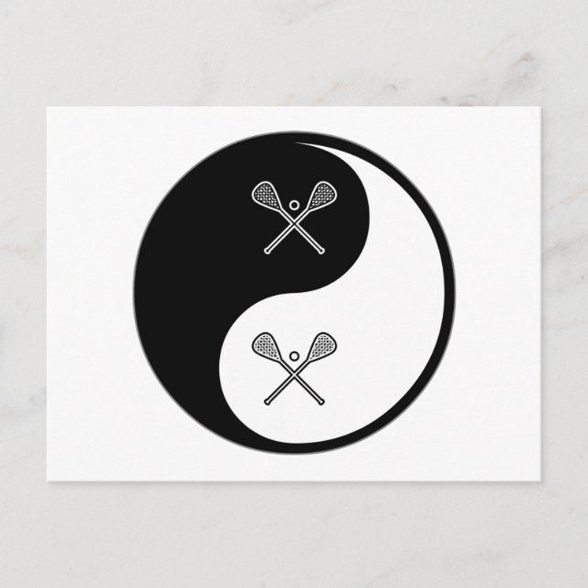 Yin Yang Lacrosse Postcard (Front)