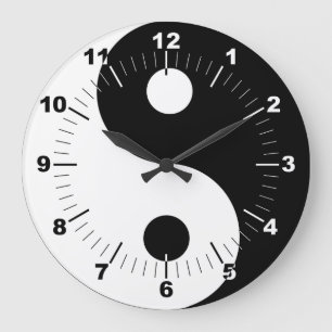 Yin Yang Large Clock