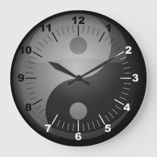 Yin Yang Large Clock