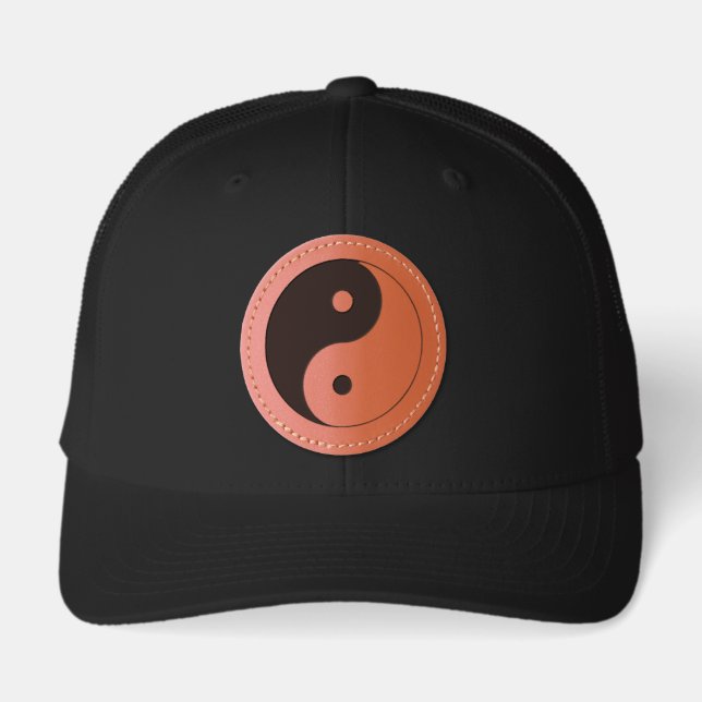 Yin Yang Leather Patch Hat (Front)