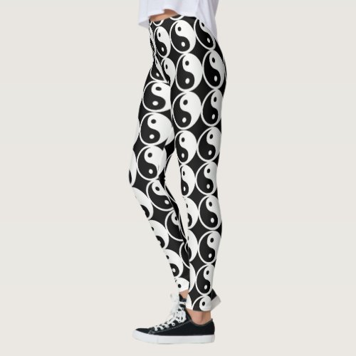 Yin Yang Leggings Black and White Leggings