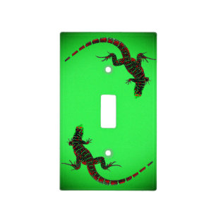 Yin Yang Lizards Green Light Switch Cover