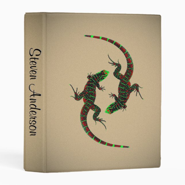 Yin Yang Lizards Personal Spine Mini Binder (Front/Spine)