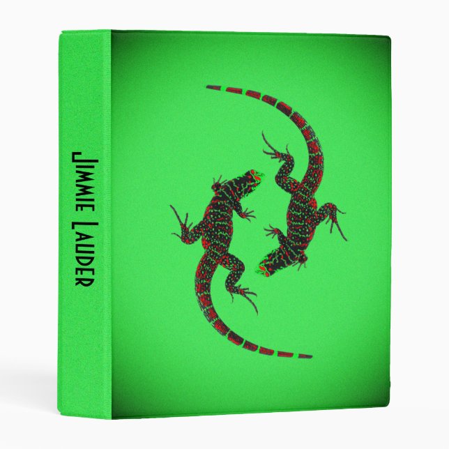 Yin Yang Lizards Personal Spine Mini Binder (Front/Spine)