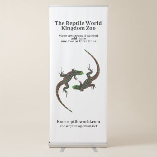 Yin Yang Lizards Personalize for your Event Retractable Banner