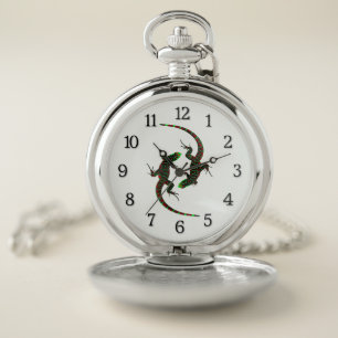 Yin Yang Lizards Pocket Watch