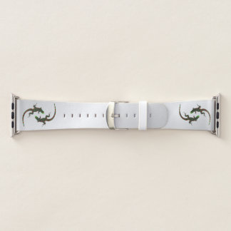 Yin Yang Lizards Silver Apple Watch Band