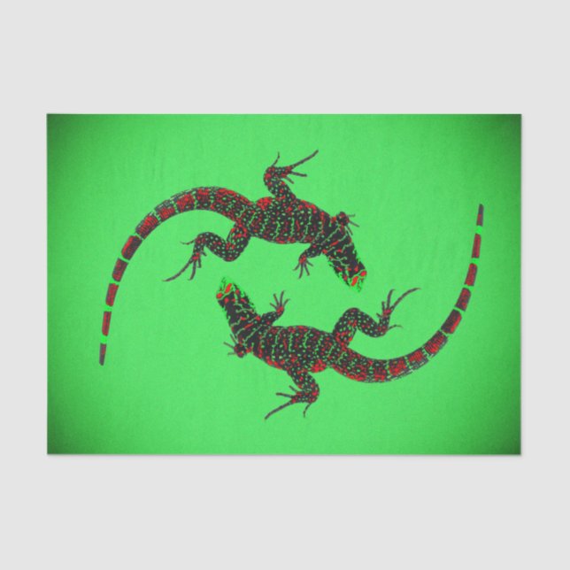 Yin Yang Lizards Tissue Paper (Front)
