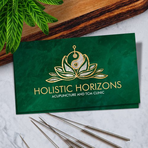 Yin Yang Lotus Acupuncture Needle Business Card