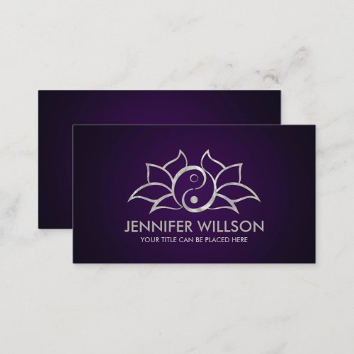 Yin Yang Lotus flower _ Mother of pearl Business Card