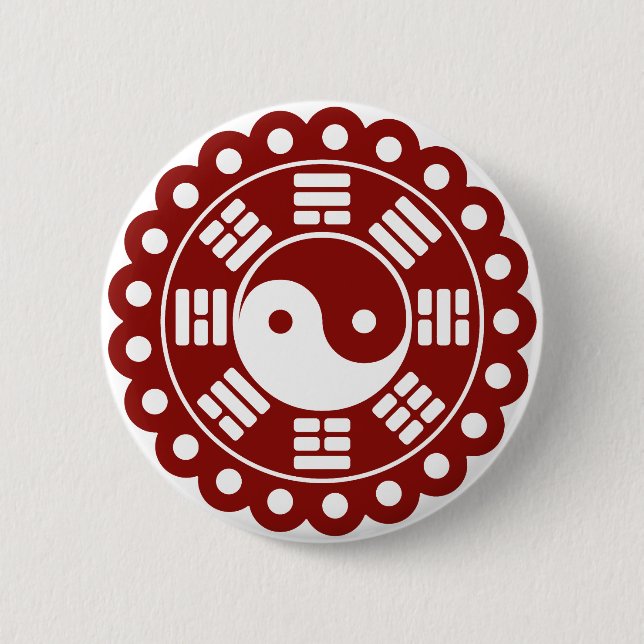 Yin Yang Mandala Button (Front)