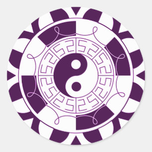 Yin Yang Mandala Classic Round Sticker