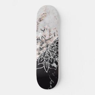 Yin Yang Mandala on Marble #1 Skateboard