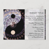 Yin Yang Mandala Symbol Invitation