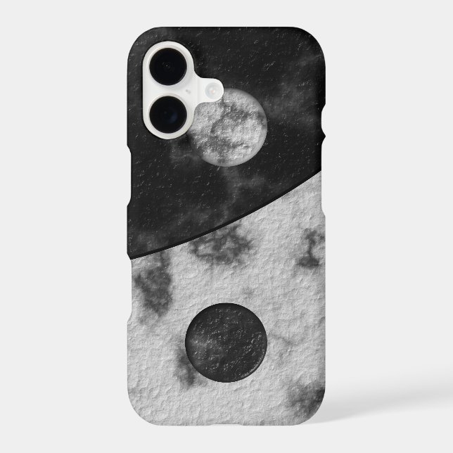 Yin Yang Marble Print Iphone Case (Back)