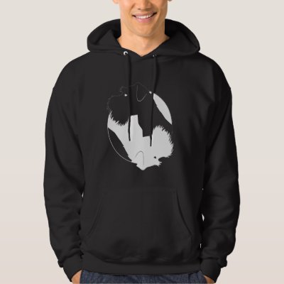 Yin Yang Miniature Schnauzer Funny Dog Symbol Medi Hoodie