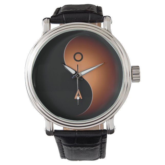 yin yang monogram - coffee watch (Front)