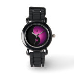 Yin Yang Monogram - Pink Watch at Zazzle