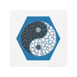 Yin Yang Mosaic Metal Wall Art