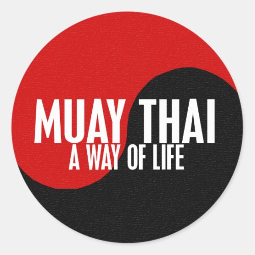 Yin Yang Muay Thai 1 Classic Round Sticker
