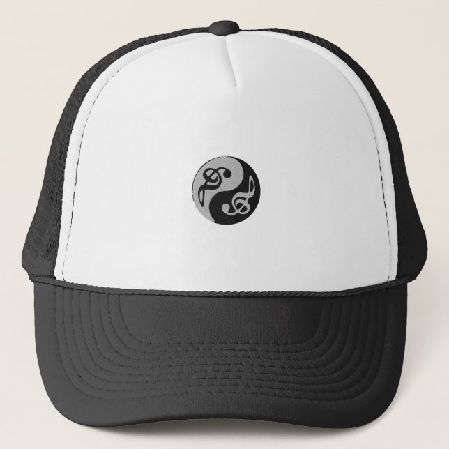 yin yang music clave note trucker hat (Front)