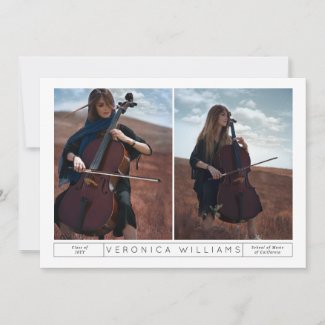 Yin & Yang Music Graduation Invitation
