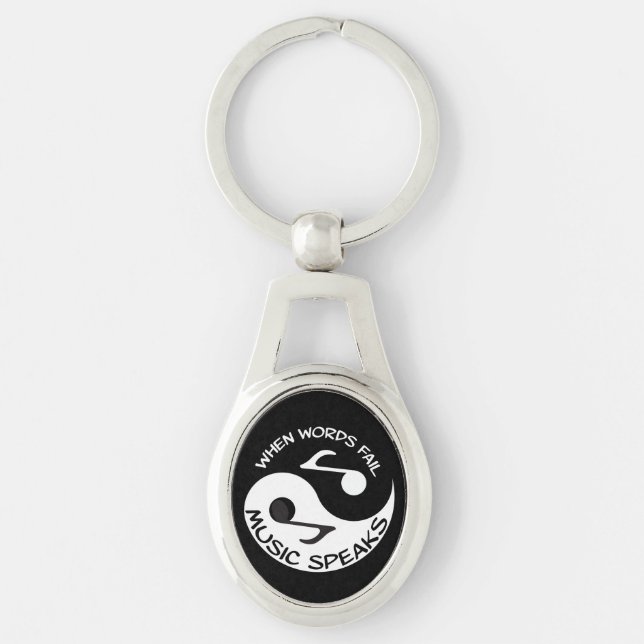 Yin yang music keychain (Front)