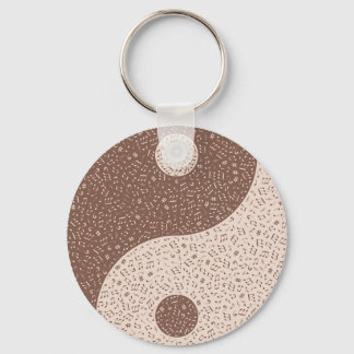 Yin Yang Music Notes  Keychain