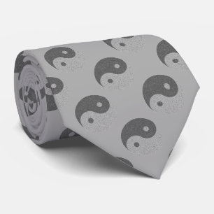 Yin Yang Music Notes Neck Tie