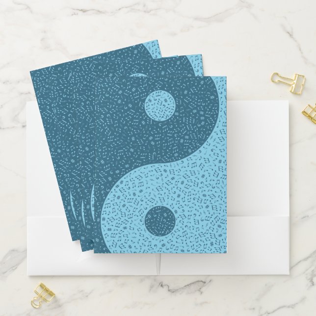Yin Yang Music Notes  Pocket Folder (In Situ)