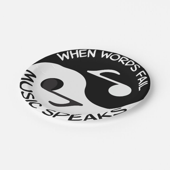 Yin yang music paper plates (Angled)