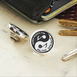 Yin yang music pin