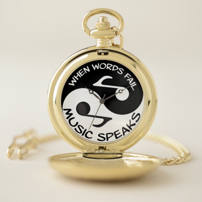 Yin yang music pocket watch (Inside)