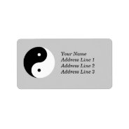 Yin Yang Name Address Mailing Or Name Tag Label at Zazzle