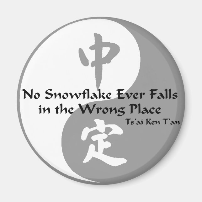Yin Yang - No Snow Flake Magnet (Front)