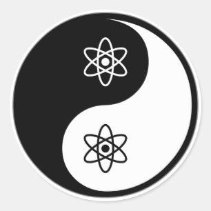 Yin Yang Nuclear Physics Classic Round Sticker