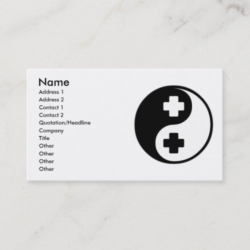 Yin Yang Nursing Business Cards