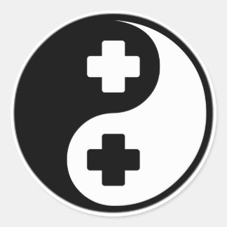 Yin Yang Nursing Classic Round Sticker