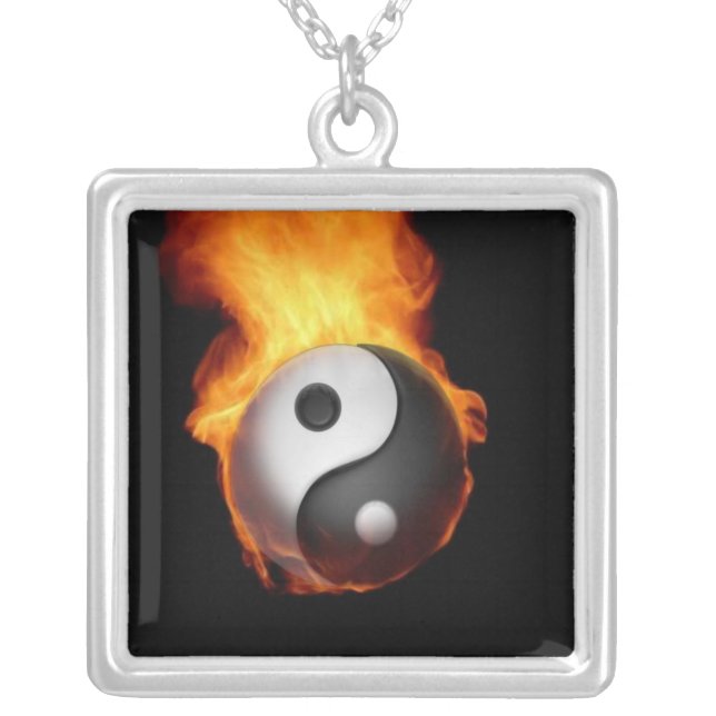 Yin Yang on Fire Necklace (Front)