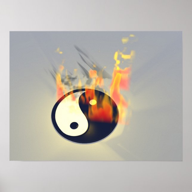 Yin Yang on Fire Poster (Front)