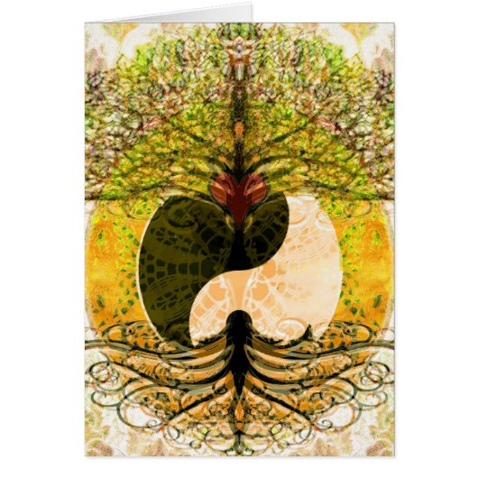 Yin Yang Pattern with Tree of Life Cards (Front)