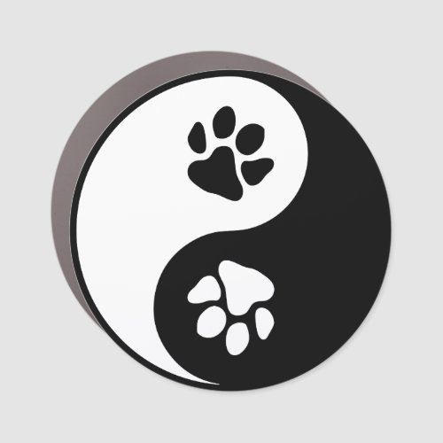 Yin Yang Paw  Car Magnet