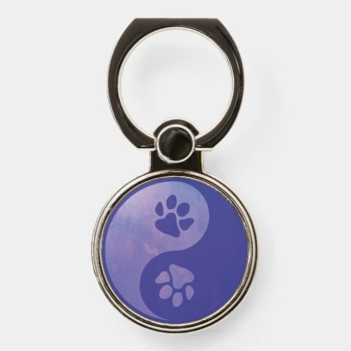 Yin Yang Paw Purple Phone Ring Stand