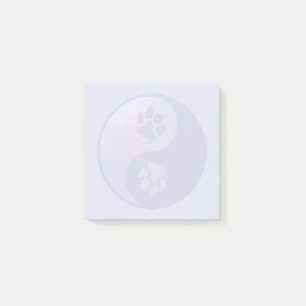 Yin Yang Paw Purple Post-it Notes
