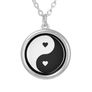 Yin Yang Perfect Love Silver Plated Necklace