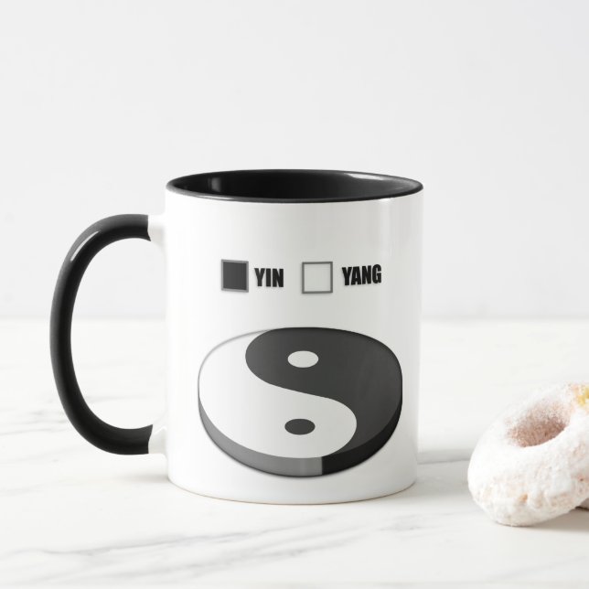 Yin Yang Pie Chart Mug (With Donut)