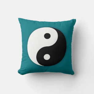 Yin Yang Pillow - Teal