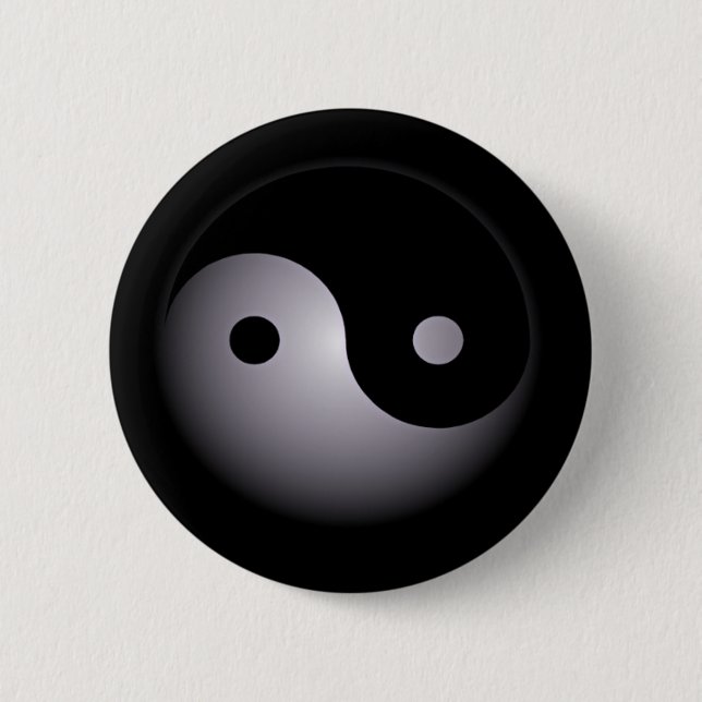 Yin yang pinback button (Front)